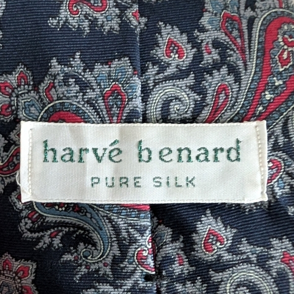 ⭐3/$21⭐Harve Benard Silk Paisley Tie - Picture 1 of 3